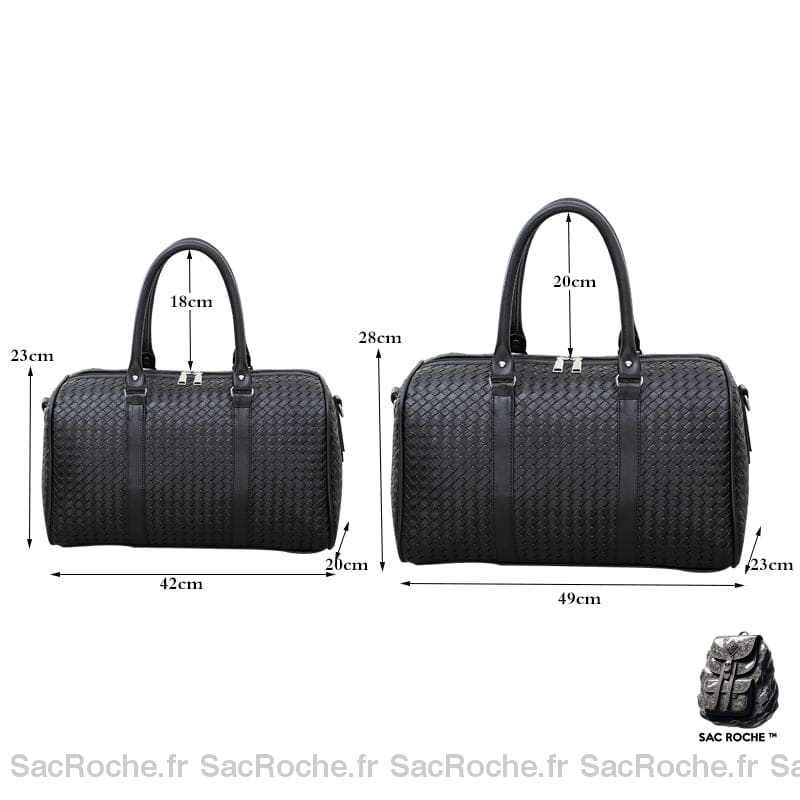 Sac De Voyage Imperméable Cuir-Look À Dos Homme