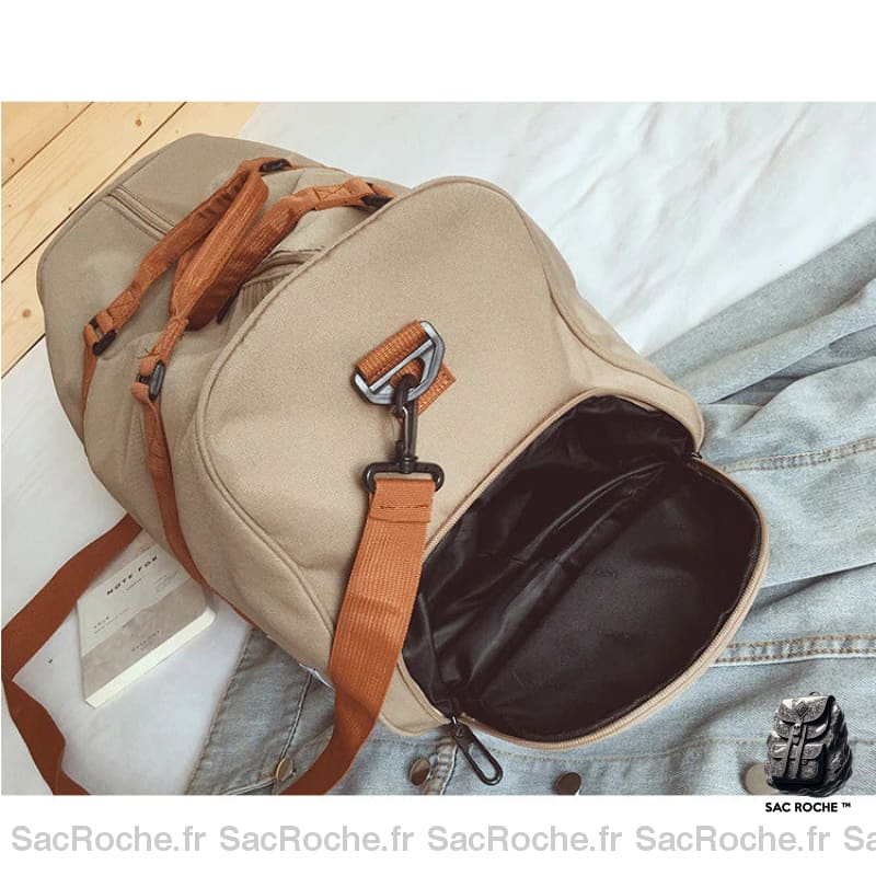 Sac De Voyage Marron Bandoulière Grande Capacité À Dos Sport