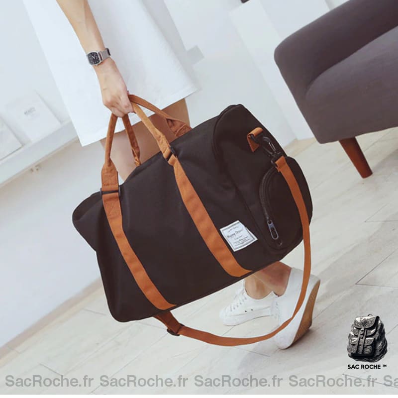 Sac De Voyage Marron Bandoulière Grande Capacité À Dos Sport