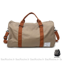 Sac de voyage marron bandoulière grande capacité - modèle Beige - Sac Roche ™