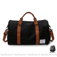 Sac de voyage marron bandoulière grande capacité - modèle Noir - Sac Roche ™
