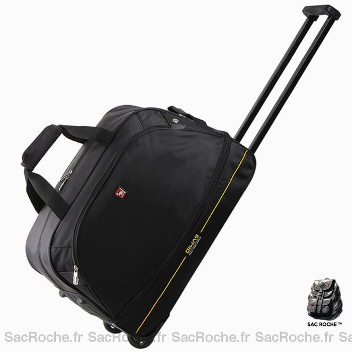 Sac De Voyage Roulettes Extensible 58L Noir Sacs Voyage