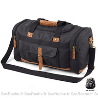 Sac De Voyage Toile Bandoulière Amovible Noir/Gris/Marron Noir Sacs Voyage