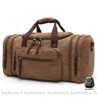 Sac De Voyage Toile Baroudeur Homme Marron Foncé Sacs Voyage