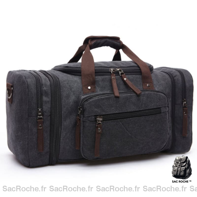 Sac De Voyage Toile Baroudeur Homme Noir Sacs Voyage