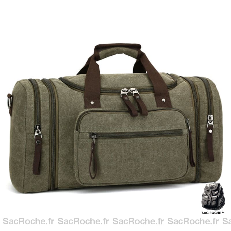 Sac De Voyage Toile Baroudeur Homme Vert Sacs Voyage
