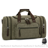 Sac de Voyage Toile Baroudeur Homme - modèle Vert - Sac Roche ™