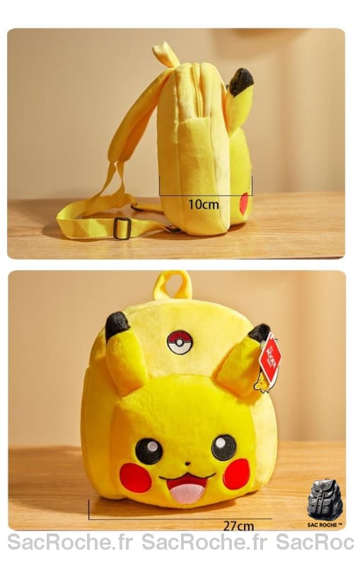 Sac Décole Pikachu Peluche À Dos Enfant