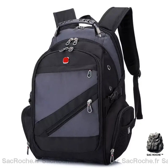 Sac Dos Ado Pratique Gris À