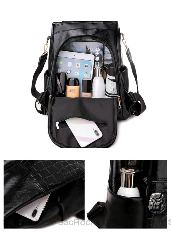 Sac Dos Berlingot Vintage Cuir Synthétique À Femme