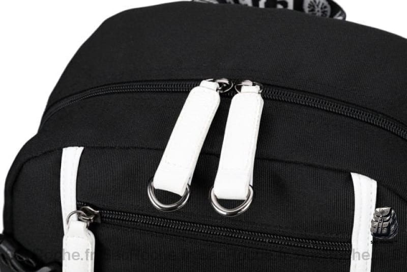 Sac Dos Blanc Noir Motif Itachi À Enfant