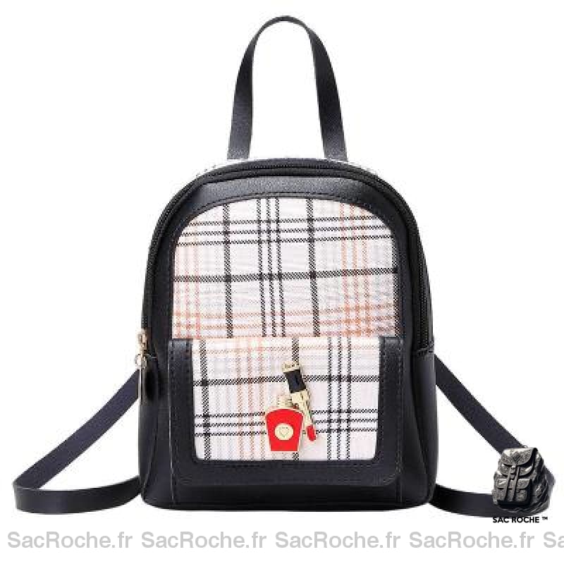 Sac Dos Coréen Tendance Noir Petit À Dos Femme
