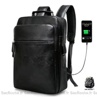 Sac dos cuir business homme - modèle Noir - Sac Roche ™