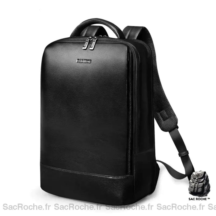 Sac Dos Cuir Noir Authentique Noir Sac À