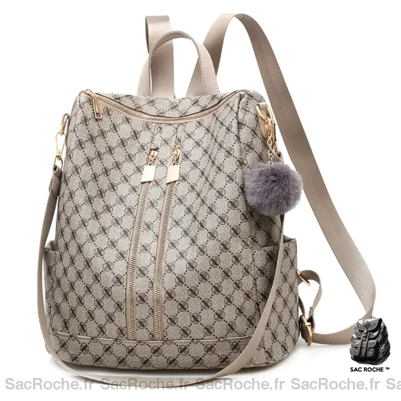 Sac Dos Cuir Pu Femme Tendance Gris Sac À