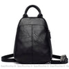 Sac Dos Cuir Souple Bicolore Femme Noir Sac A
