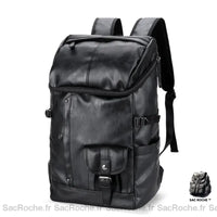 Sac Dos Cuir Synthétique Homme Noir Sac À