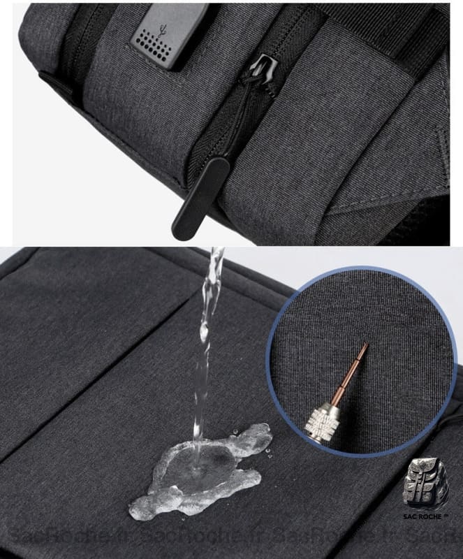 Sac Dos Ergonomique Grande Capacité Noir À Homme