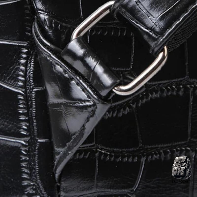 Sac Dos Femme Croco Multi-Zip À