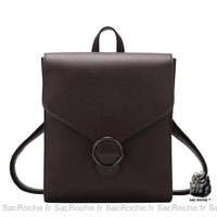 Sac Dos Femme Cuir Véritable - modèle Marron foncé - Sac Roche ™