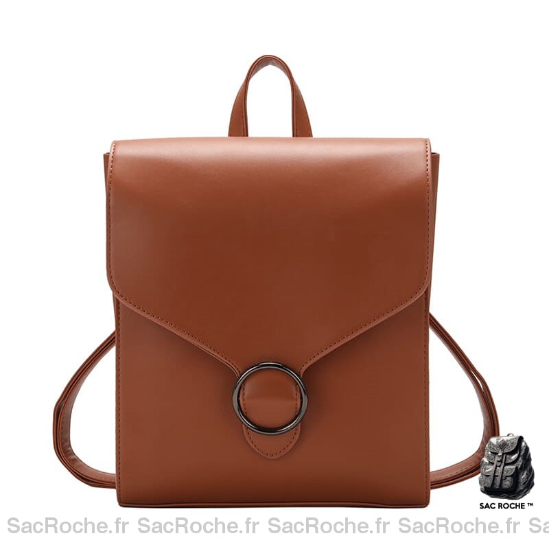 Sac Dos Femme Cuir Véritable Marron Petit À