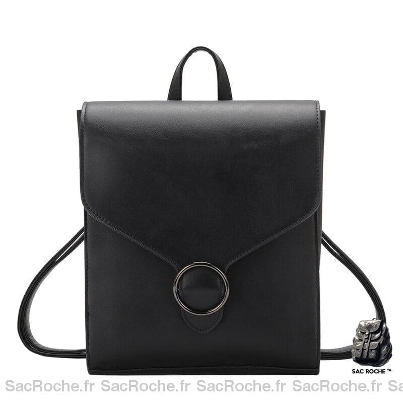 Sac Dos Femme Cuir Véritable Noir Petit À