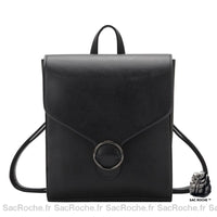 Sac Dos Femme Cuir Véritable - modèle Noir - Sac Roche ™