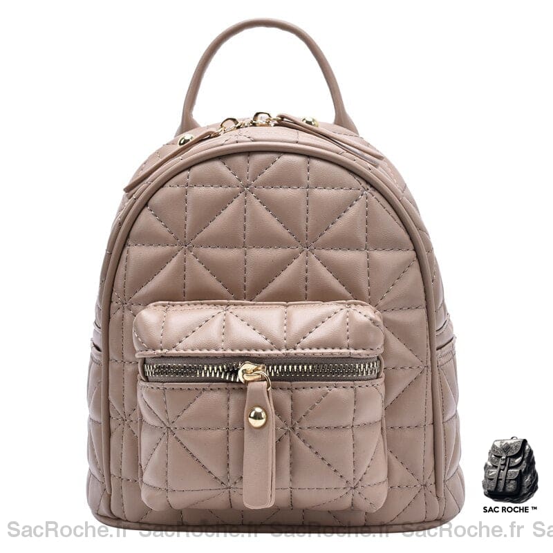 Sac Dos Femme Mignon Petit Khaki À