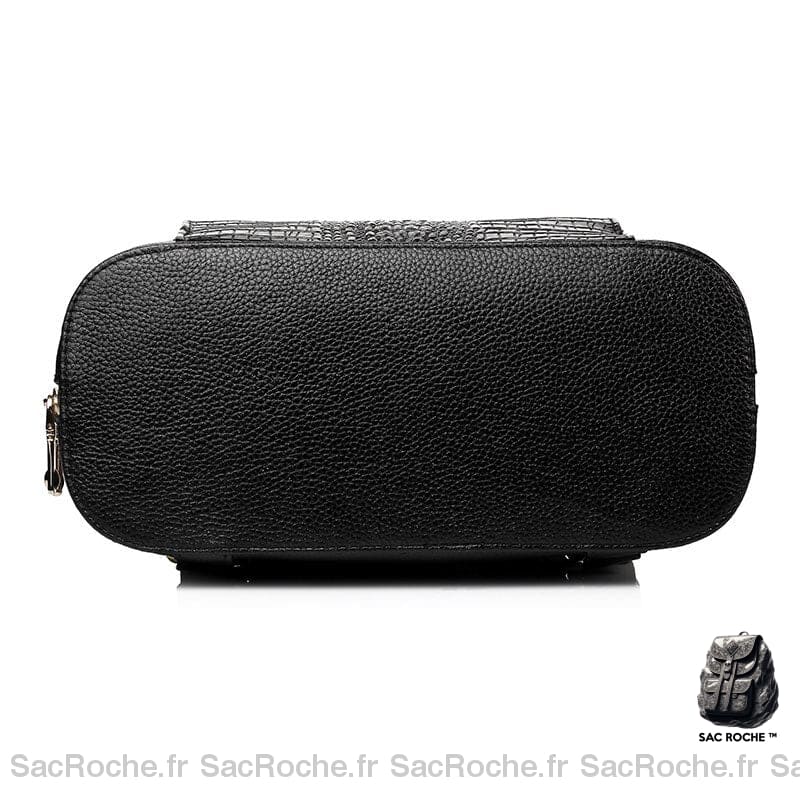 Sac Dos Femme Motif Croco - Imitation Cuir À