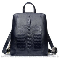 Sac dos femme motif croco - imitation cuir - modèle Bleu - Sac Roche ™