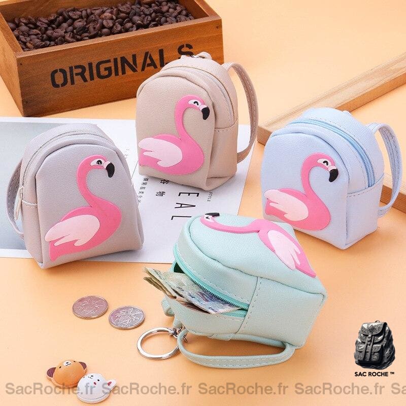 Sac Dos Femme Motif Flamant Rose À