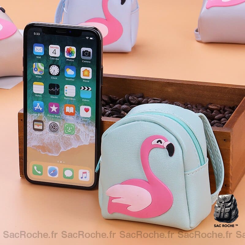 Sac Dos Femme Motif Flamant Rose À