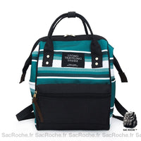 Sac dos femme rayures - modèle Vert / S - Sac Roche ™