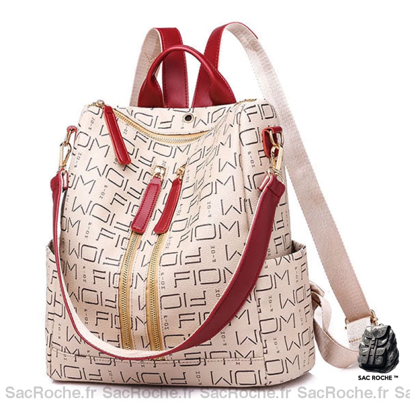 Sac Dos Femme Simili Cuir Grand Beige Sac A Dos Femme