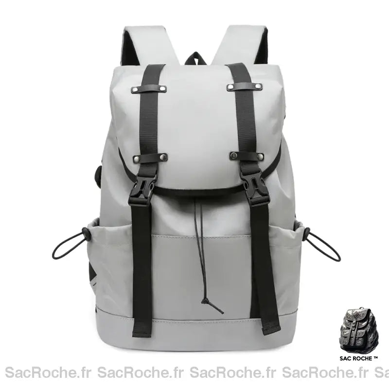 Sac Dos Femme Tendance Grand Gris Sac À