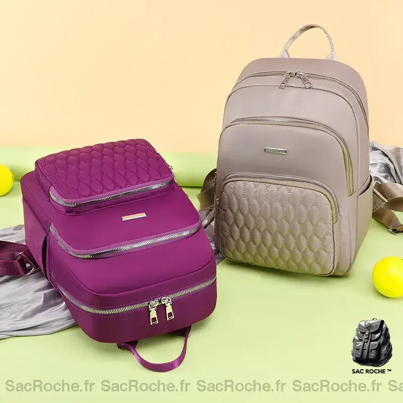 Sac Dos Femme Tissu Durable À