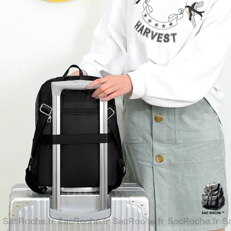 Sac Dos Femme Tissu Durable À