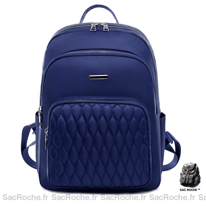 Sac à dos en tissu doux et matière durable femme - Bleu - Sac à dos Sac à dos scolaire
