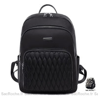 Sac dos femme tissu durable - modèle Noir - Sac Roche ™