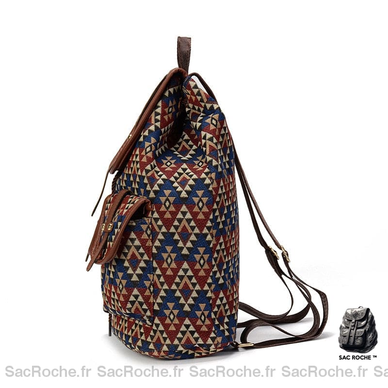 Sac Dos Femme Toile Imprimée Trendy Sac À