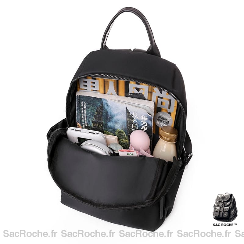 Sac Dos Femme Vintage Couleur Unie À