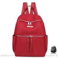 Sac dos femme vintage couleur unie - modèle Rouge - Sac Roche ™