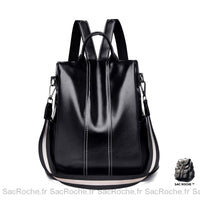 Sac dos femme vintage - modèle Noir - Sac Roche ™