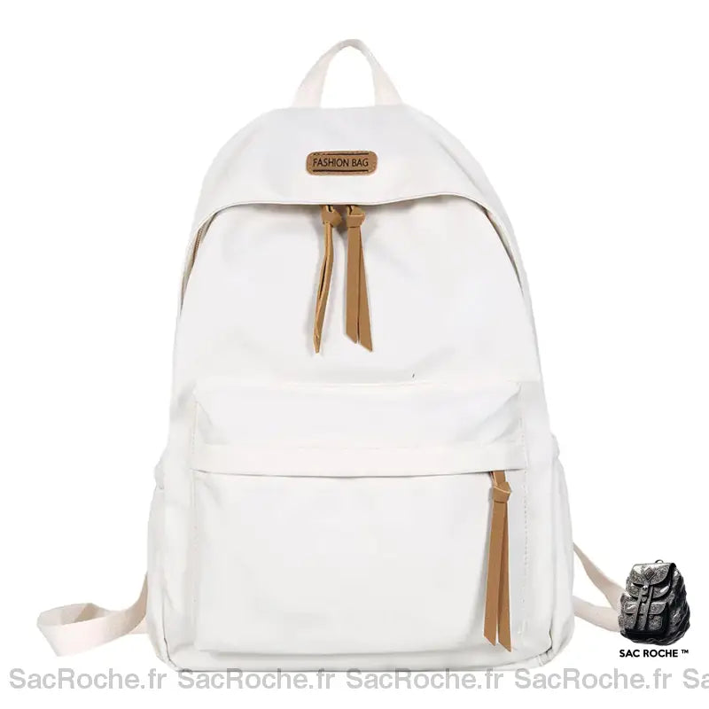 Sac Dos Fille Collège Blanc Sac À