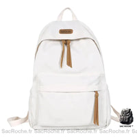 Sac dos fille collège - modèle Blanc - Sac Roche ™