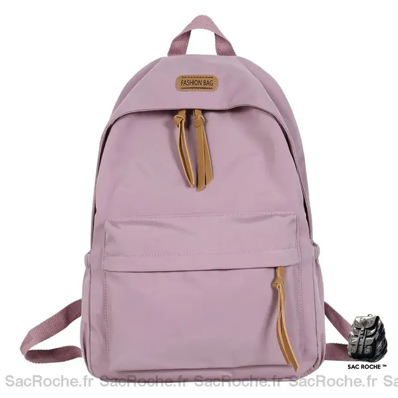 Sac Dos Fille Collège Violet Sac À
