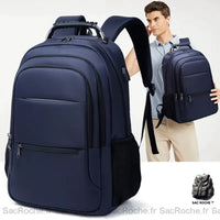 Sac dos homme 17 pouces ordinateur - modèle Bleu - Sac Roche ™