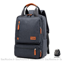 Sac dos homme élégant petit - modèle Gris foncé - Sac Roche ™