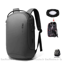 Sac dos homme pro - modèle Gris - Sac Roche ™