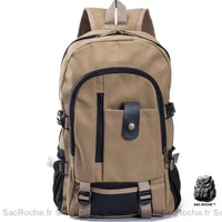Sac dos homme toile cartable - modèle Kaki - Sac Roche ™